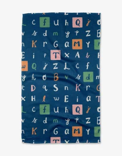 GEOMETRY Alphabet Tea Towel