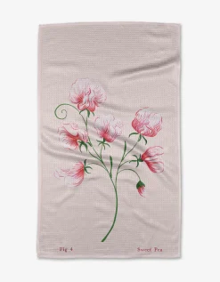 GEOMETRY April Sweet Pea Tea Towel