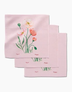 GEOMETRY August Poppy Dishcloth Set