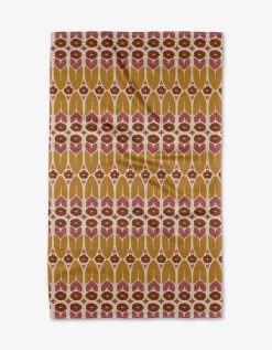 GEOMETRY Autumn Groove Tea Towel