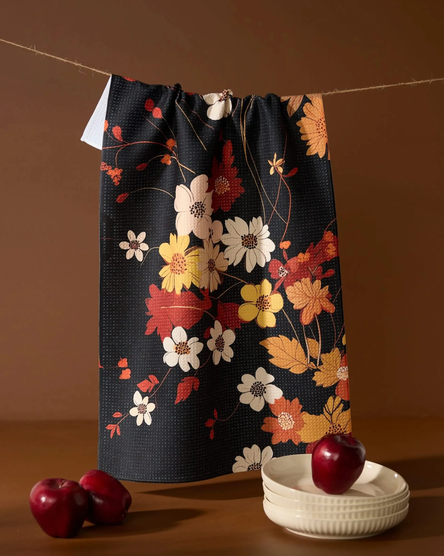 GEOMETRY Autumn Whispers Tea Towel