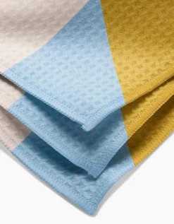 GEOMETRY Balanced Blue Luxe Washcloth Set