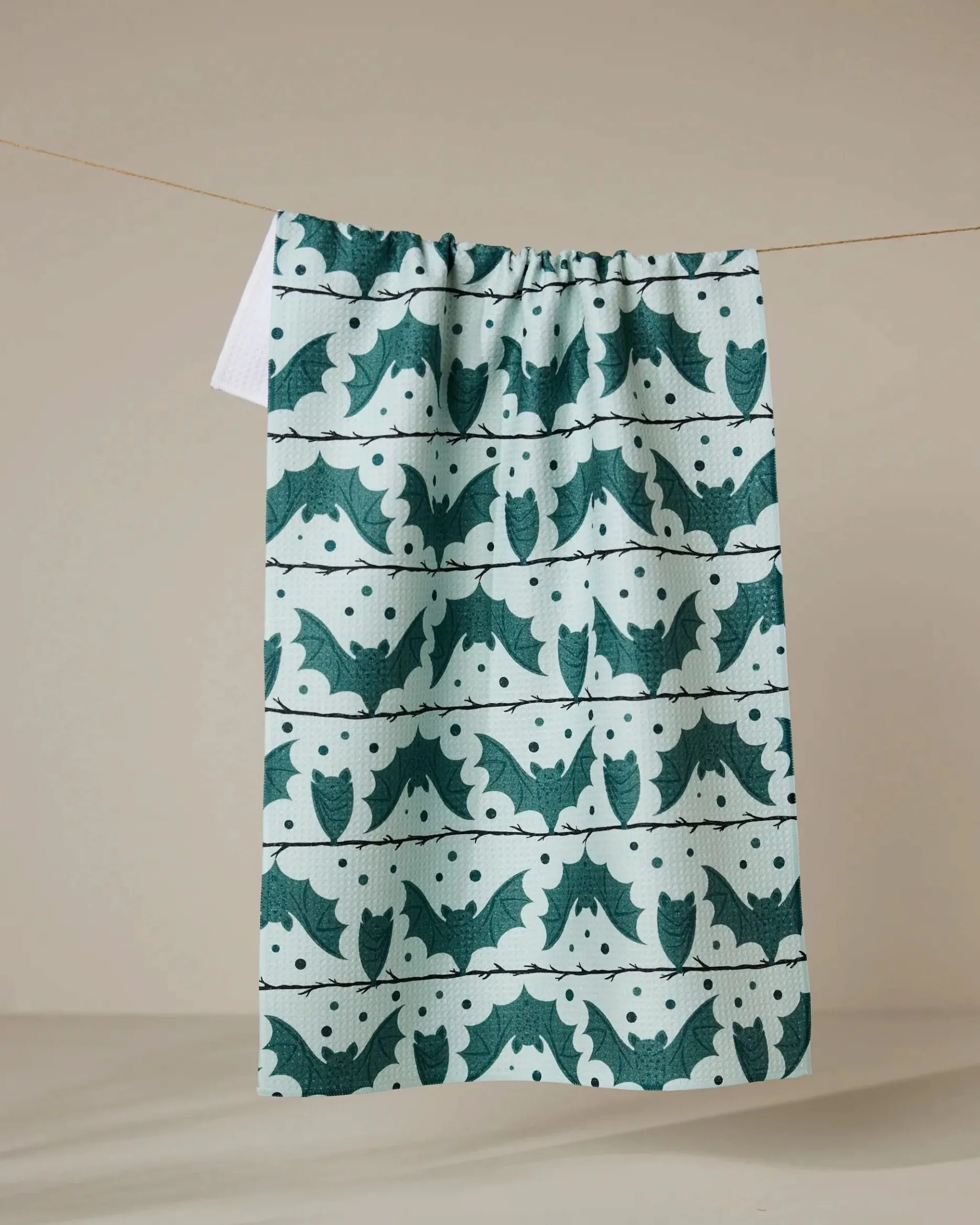 GEOMETRY Bats Stripes and Dots Tea Towel