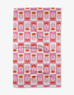 GEOMETRY Berry Flower Patch Tea Towel