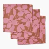 GEOMETRY Big Fuchsia Flowers Luxe Washcloth Set
