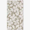 GEOMETRY Big Tan Flowers Luxe Bath Towel
