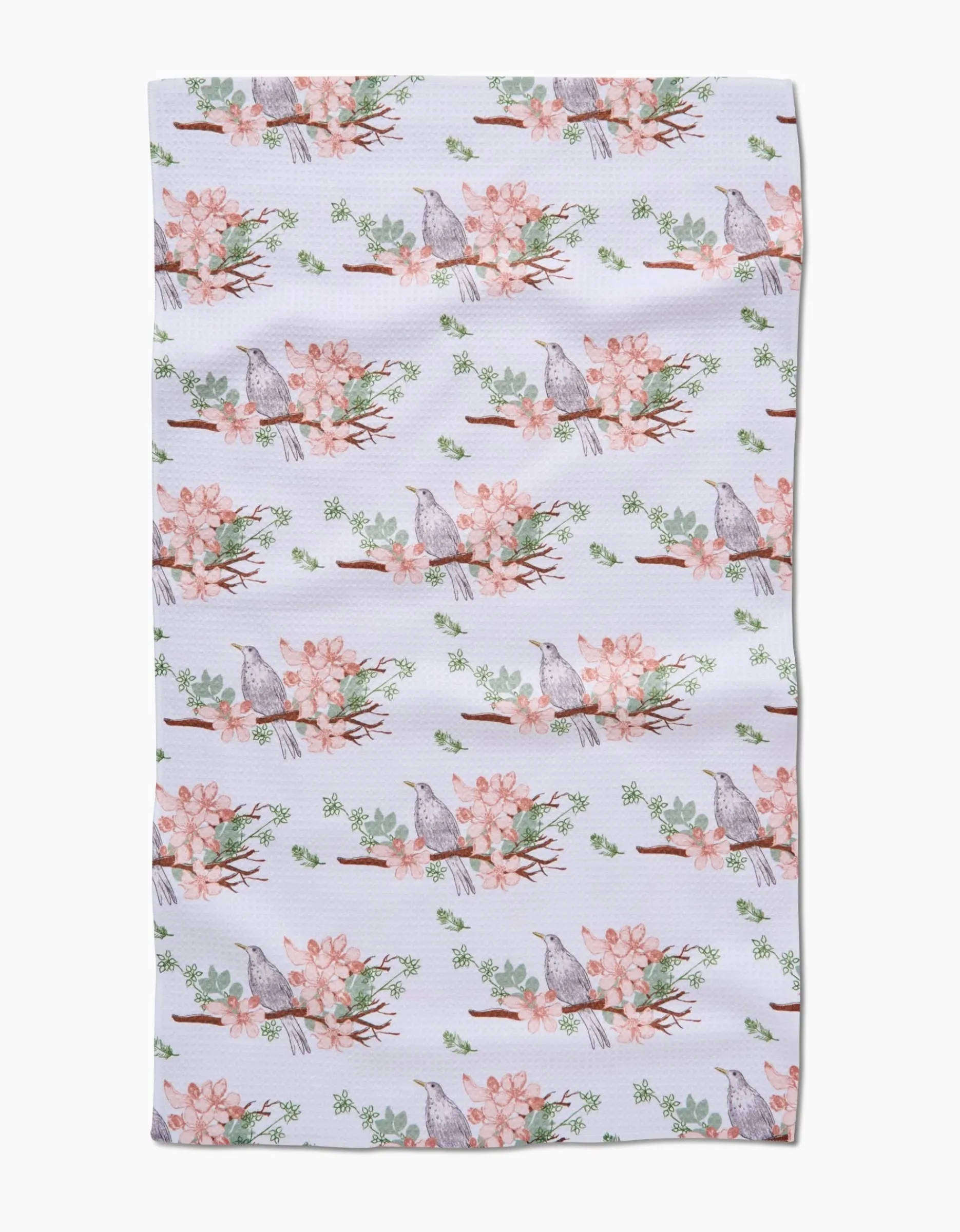 GEOMETRY Blackbird and Blossom Tea Towel