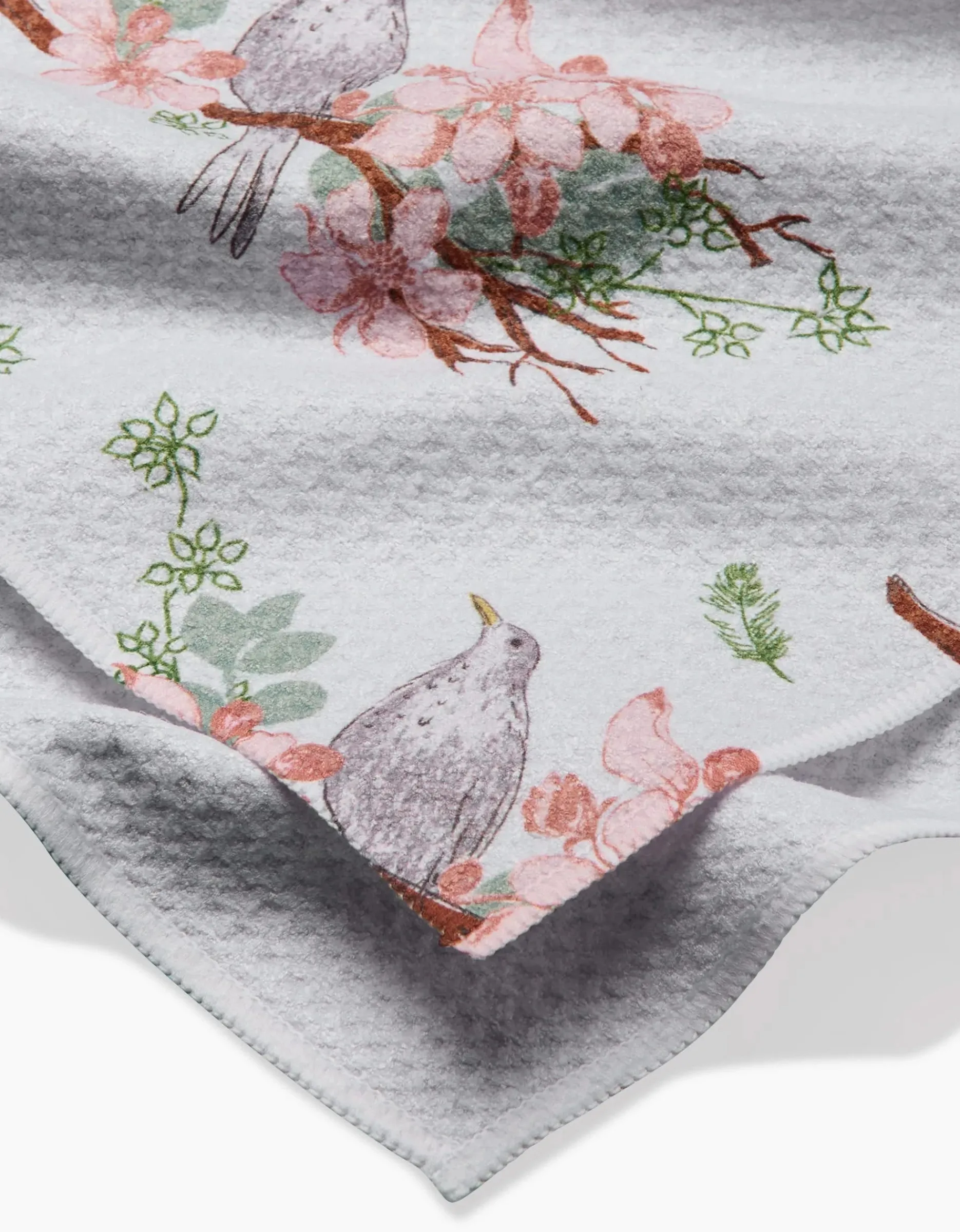 GEOMETRY Blackbird and Blossom Tea Towel