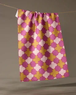 GEOMETRY Bloomgrid Tea Towel