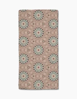 GEOMETRY Blue Aster Foxtrot Bar Towel