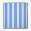 GEOMETRY Blue Block Stripes Beach Blanket