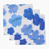 GEOMETRY Blue Blossoms Luxe Washcloth Set