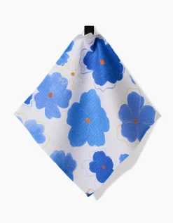 GEOMETRY Blue Blossoms Luxe Washcloth Set