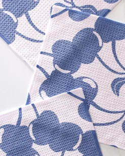 GEOMETRY Blue Cherry Dreams Dishcloth Set