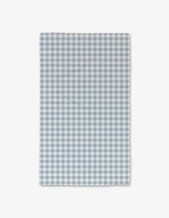 GEOMETRY Blue Gingham Luxe Hand Towel