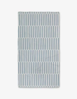 GEOMETRY Blue Stripes Luxe Bath Towel