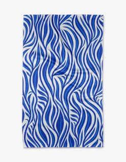 GEOMETRY Blue Willow Wave Tea Towel