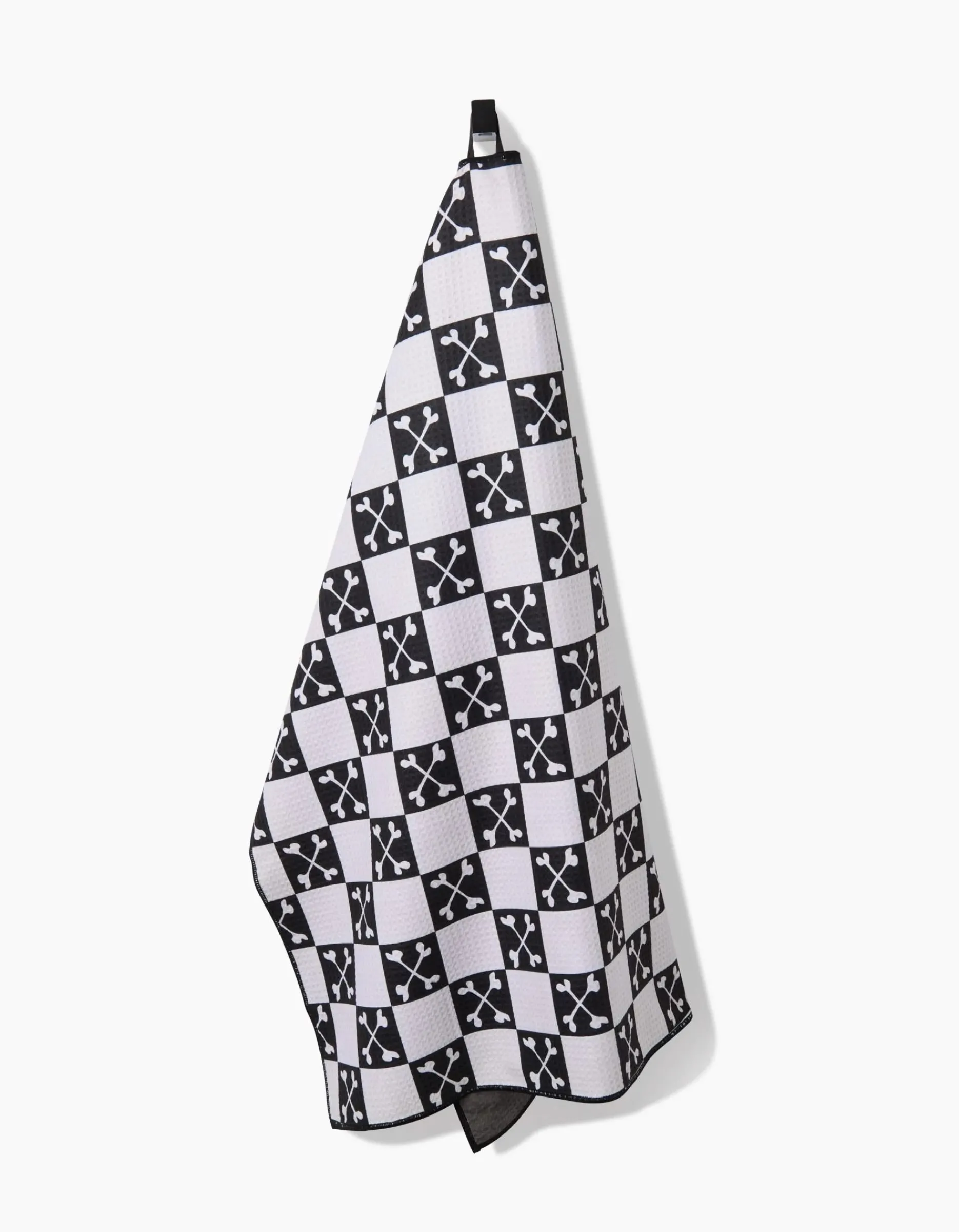 GEOMETRY Boneyard Black Checkerboard Dog Towel