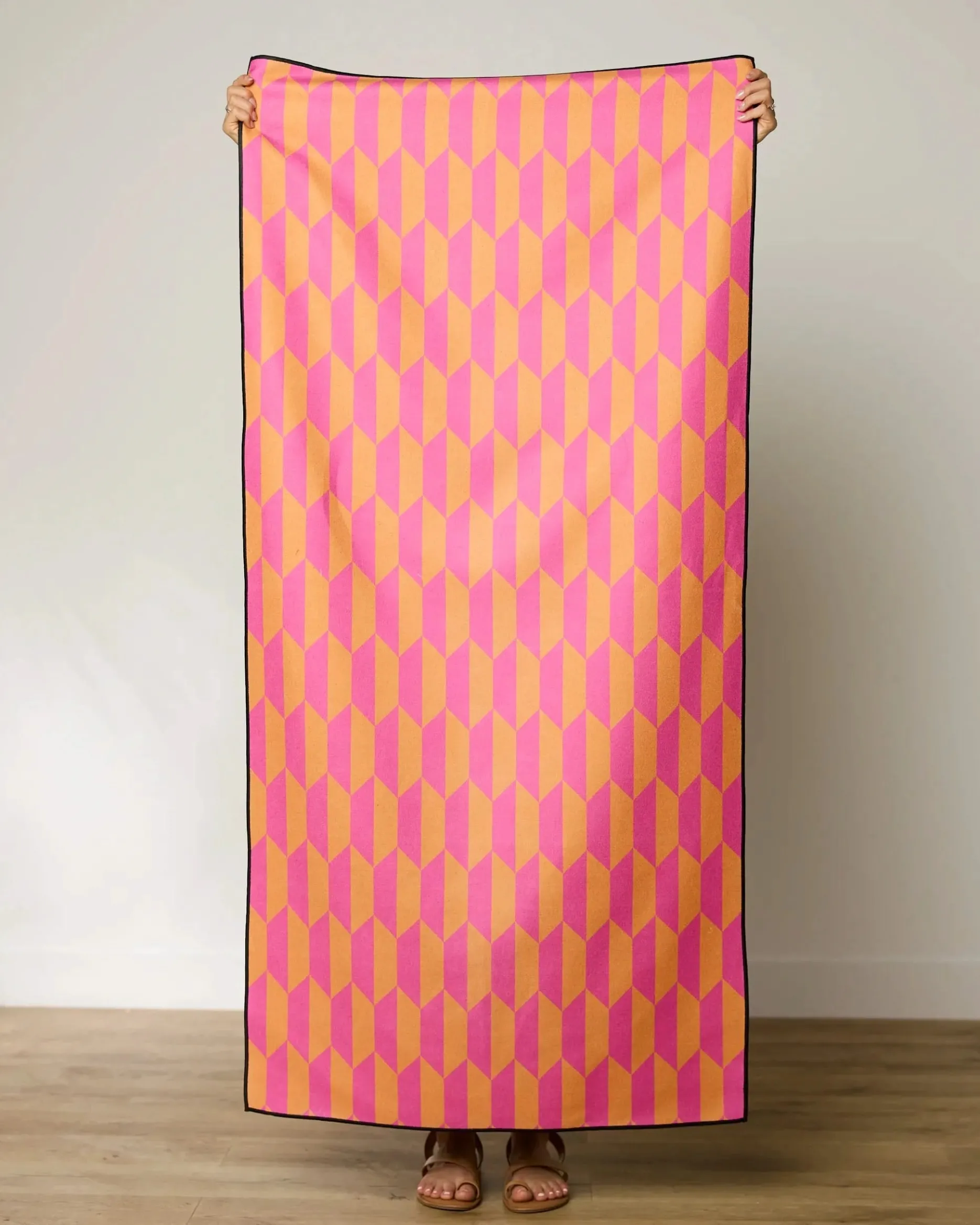 GEOMETRY Bright Trapezoid Beach Towel