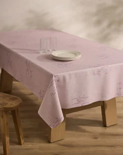 GEOMETRY Bubble Ditzy Dusty Rose Tablecloth