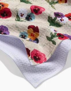 GEOMETRY Bunch of Pansies Tea Towel