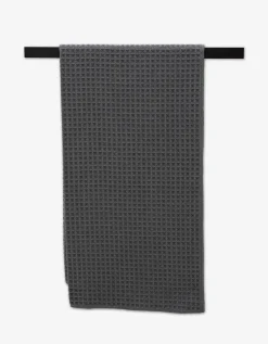 GEOMETRY Charcoal Waffle Bath Towel