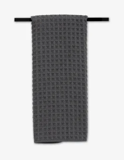 GEOMETRY Charcoal Waffle Hand Towel