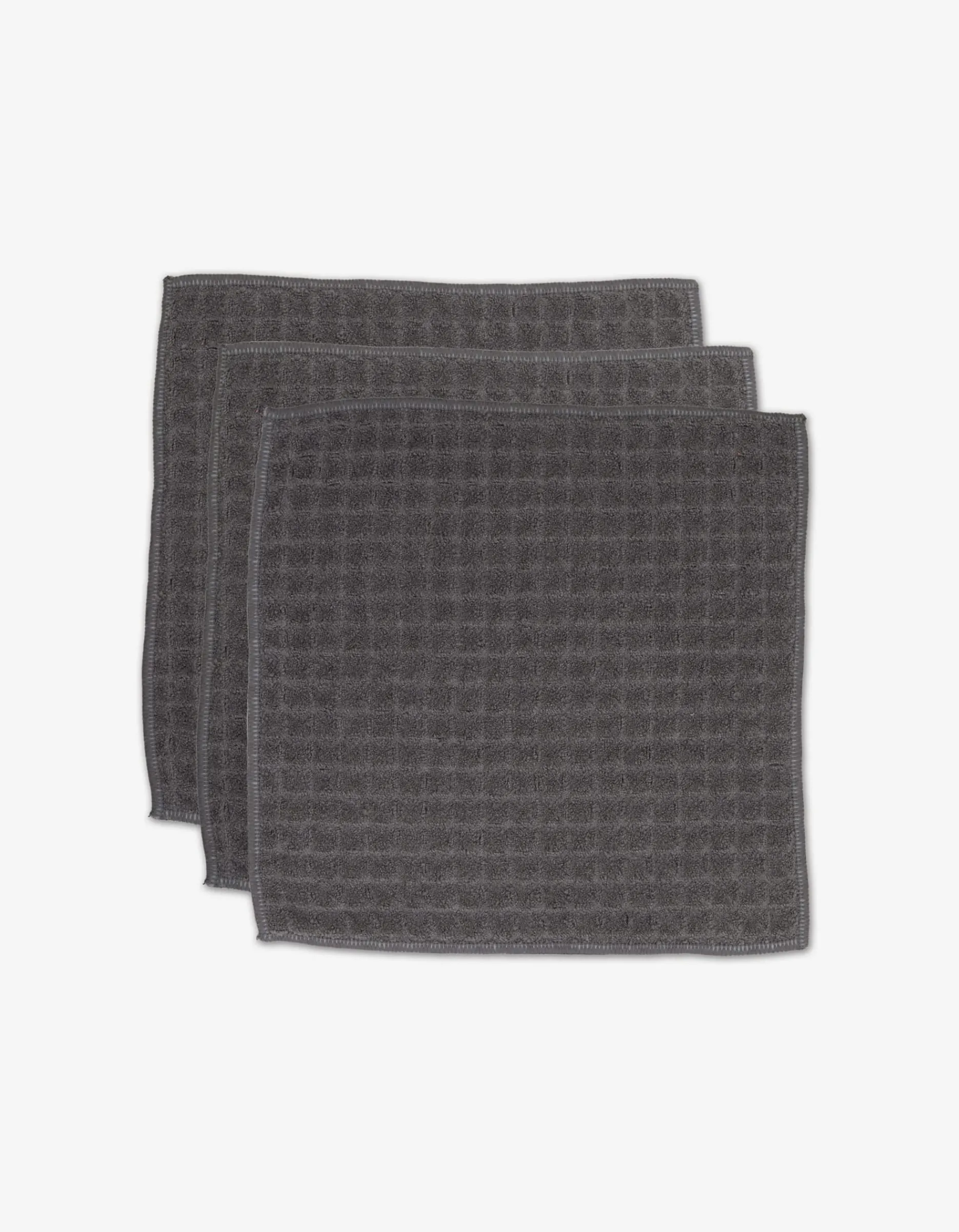 GEOMETRY Charcoal Waffle Washcloth Set
