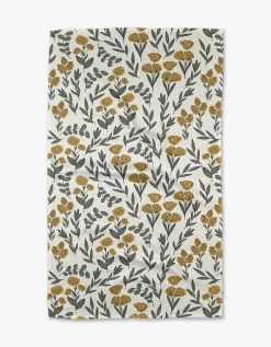 GEOMETRY Charolette Yellow Tea Towel