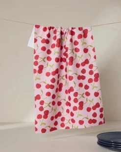 GEOMETRY Cheery Cherries Tea Towel