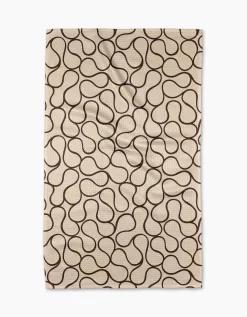 GEOMETRY Coffee Swirl Tea Towel