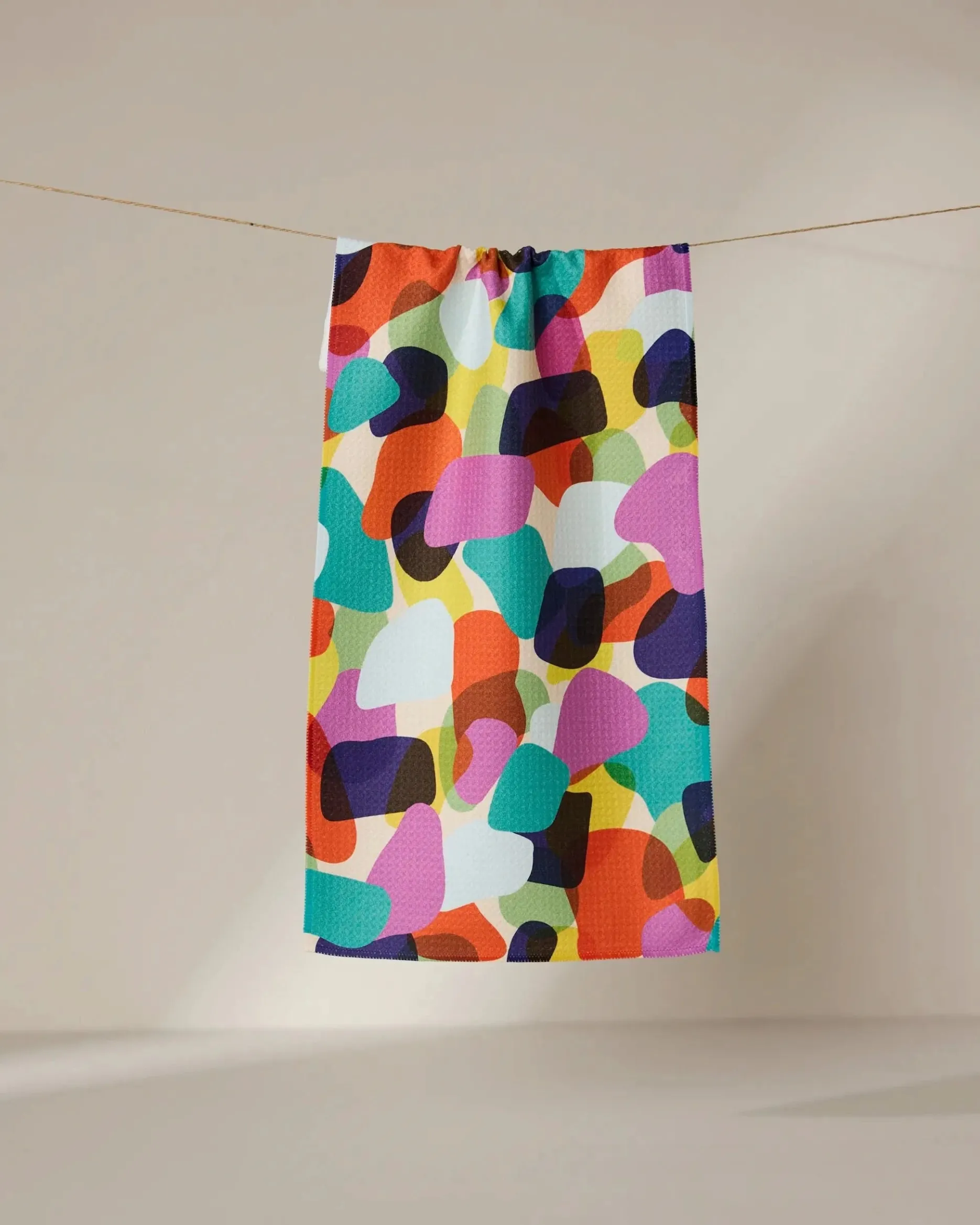 GEOMETRY Colorful Pebbles Bar Towel