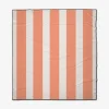 GEOMETRY Coral Block Stripes Beach Blanket