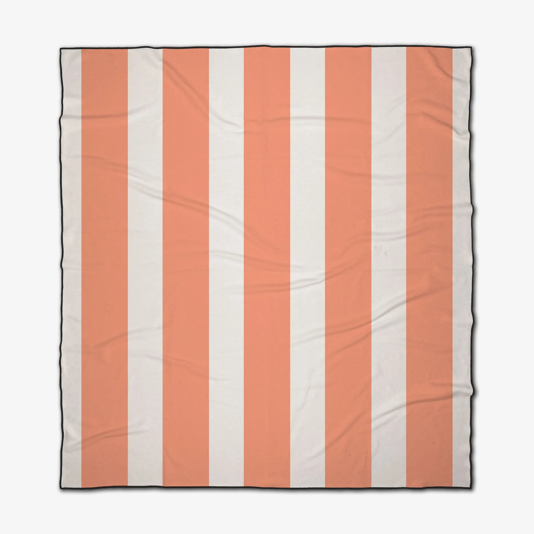 GEOMETRY Coral Block Stripes Beach Blanket