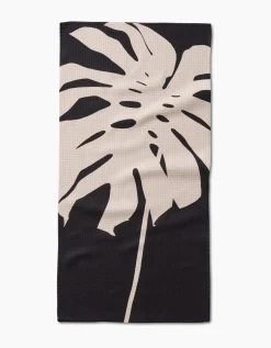 GEOMETRY Cream Monstera Bar Towel