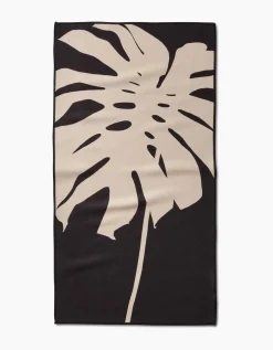 GEOMETRY Cream Monstera Fitness Towel