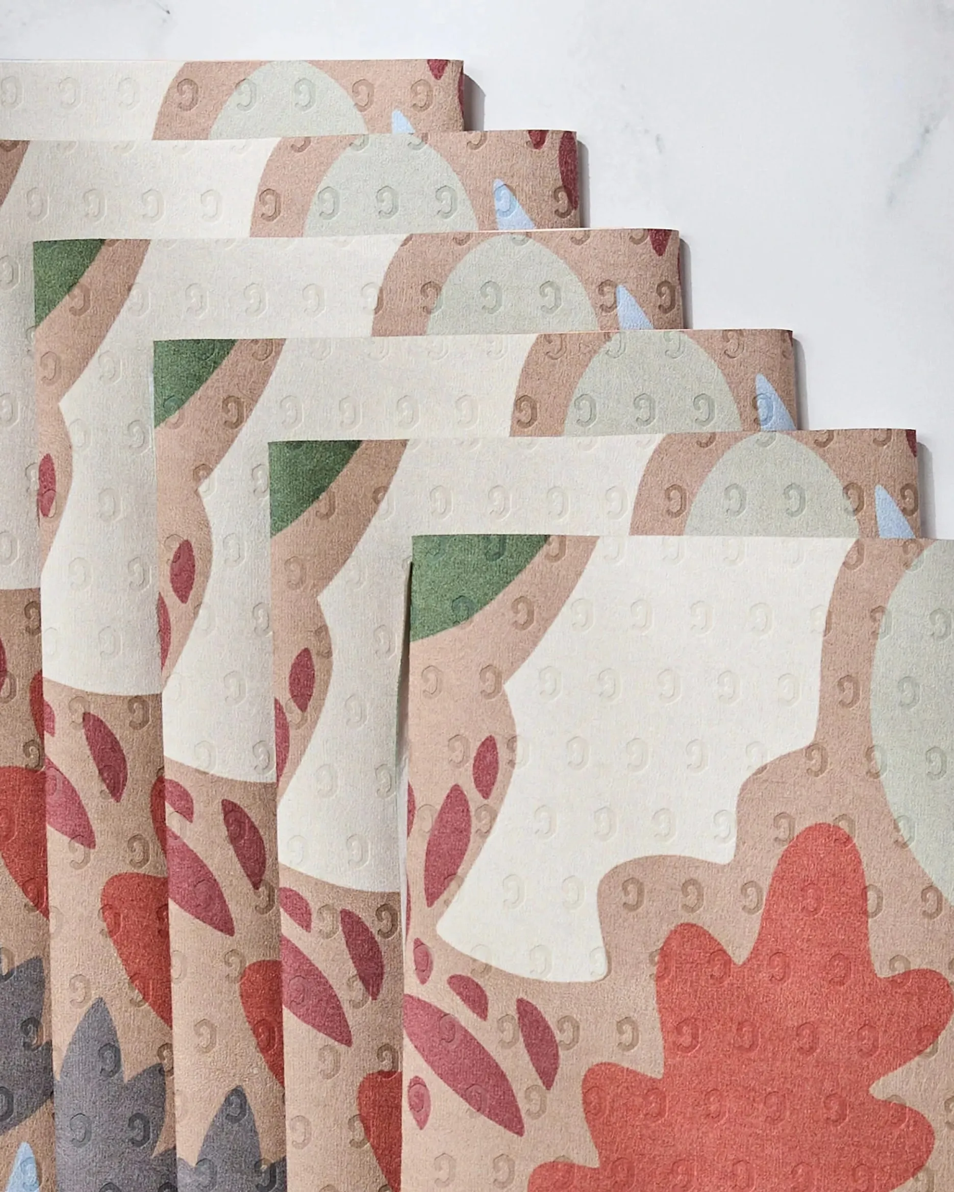 GEOMETRY Cut Paper Leaves Mocha Not Paper Towel