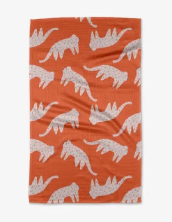 GEOMETRY Cute Cheetah Tea Towel