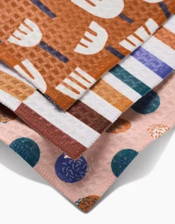 GEOMETRY Cutout Shapes Luxe Washcloth Set