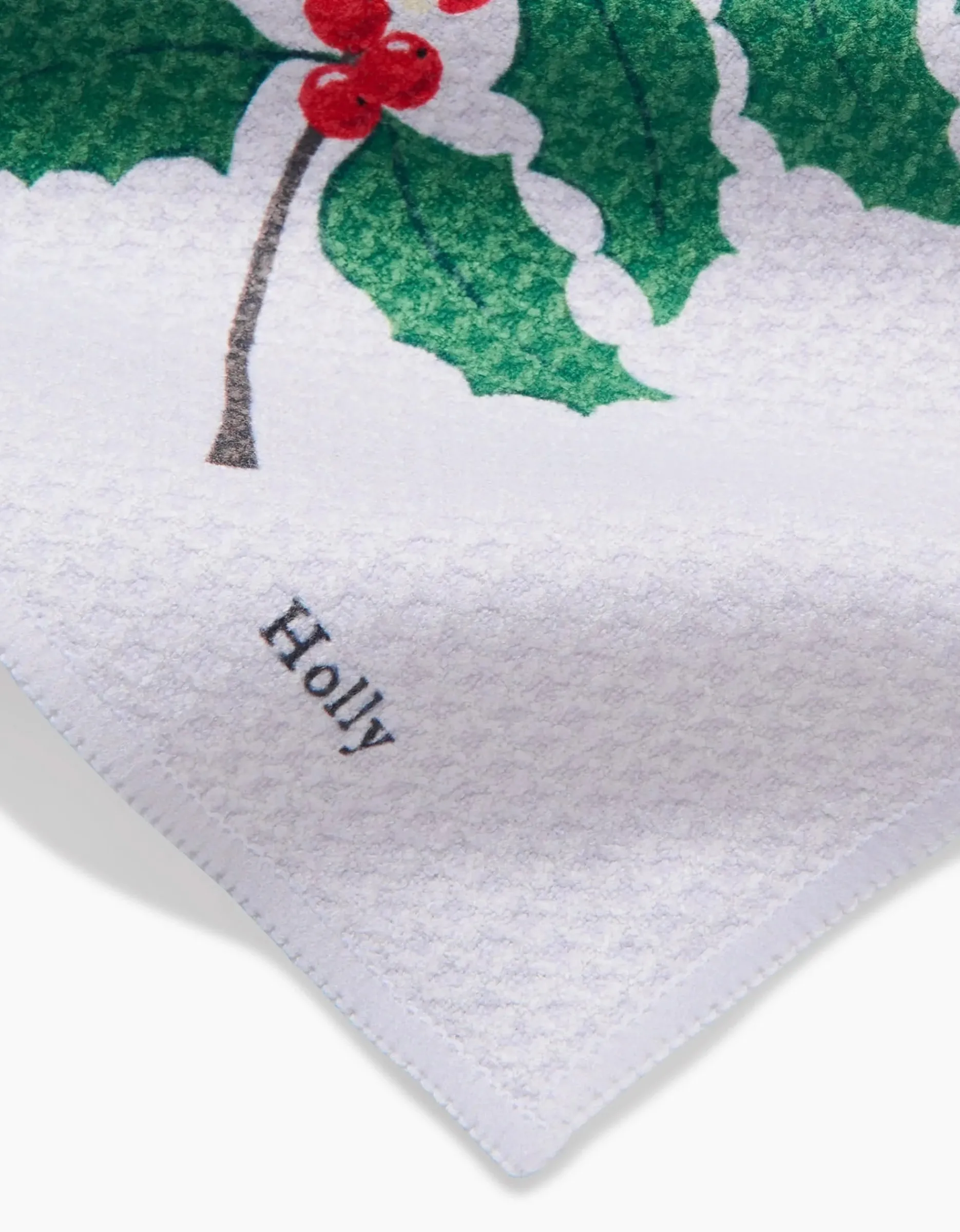 GEOMETRY December Holly Dishcloth Set