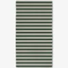 GEOMETRY Deep Green Stripes Luxe Bath Towel