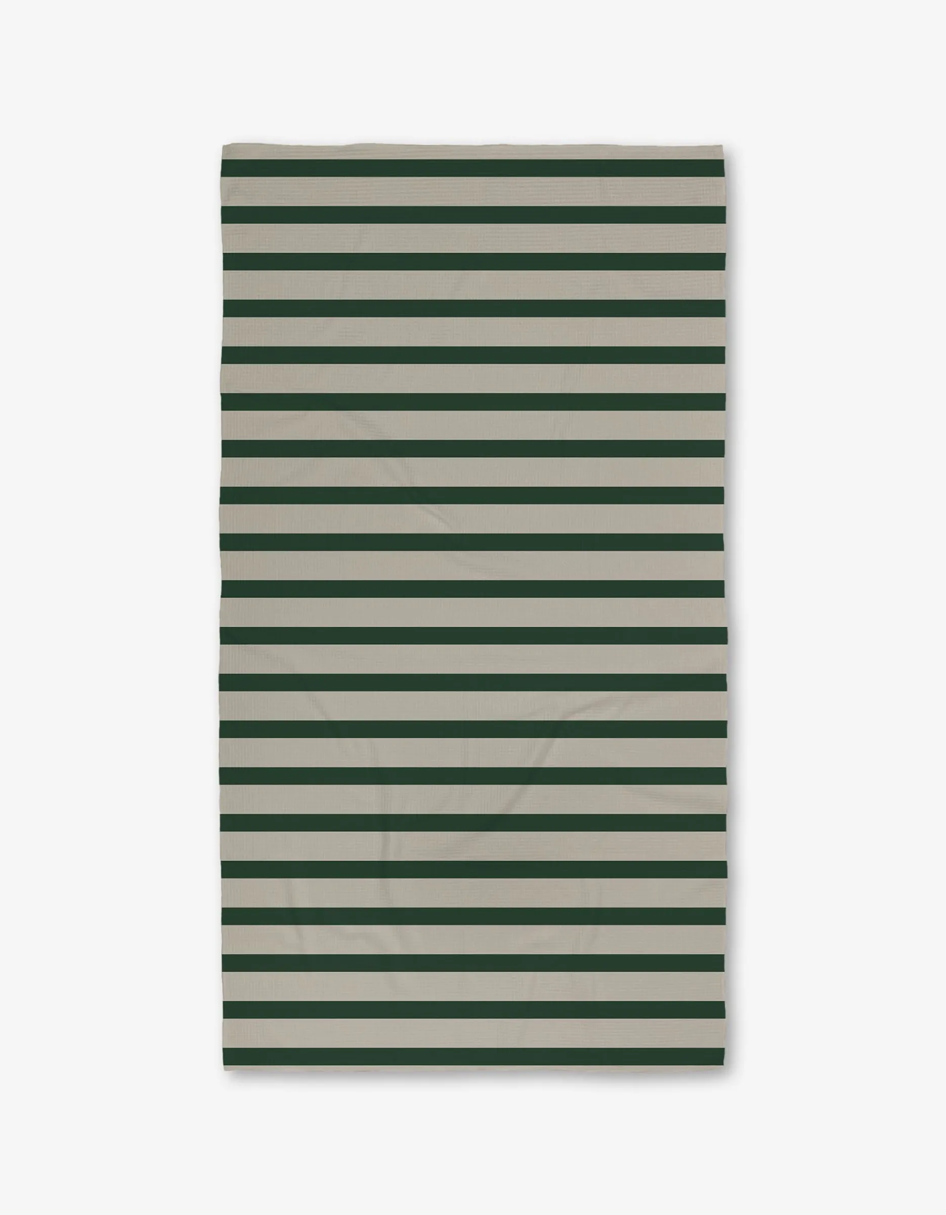 GEOMETRY Deep Green Stripes Luxe Bath Towel