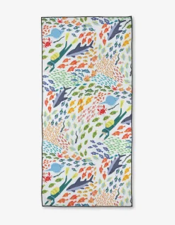 GEOMETRY Deep Sea Encounter Beach Towel