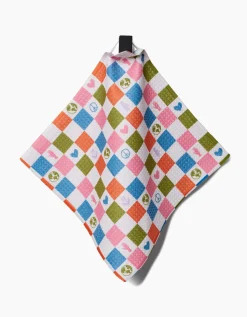 GEOMETRY Earth Day Checkers Dishcloth Set