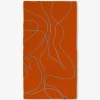 GEOMETRY Energetic Orange Luxe Bath Towel