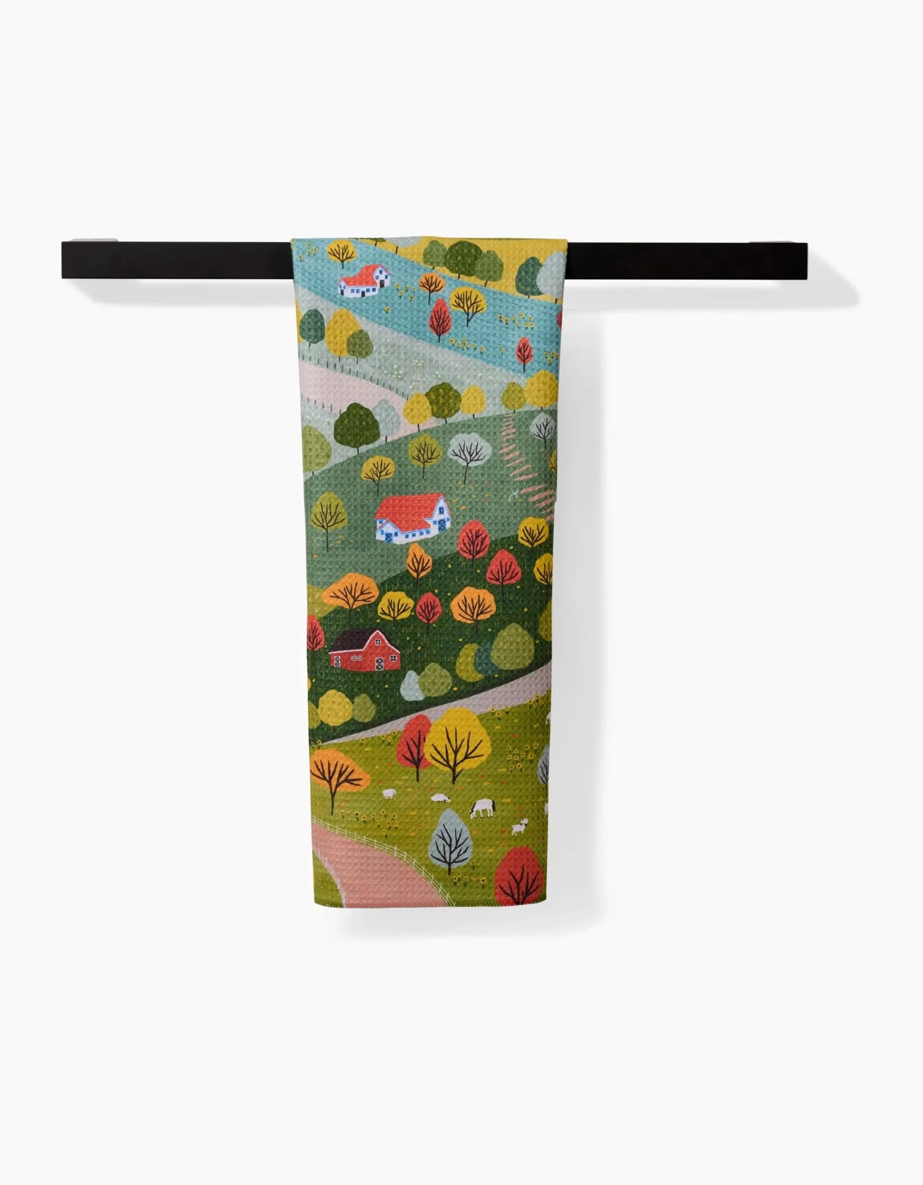 GEOMETRY Fall Sunflower Cottage Tea Towel