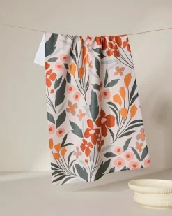 GEOMETRY Fallowers Tea Towel