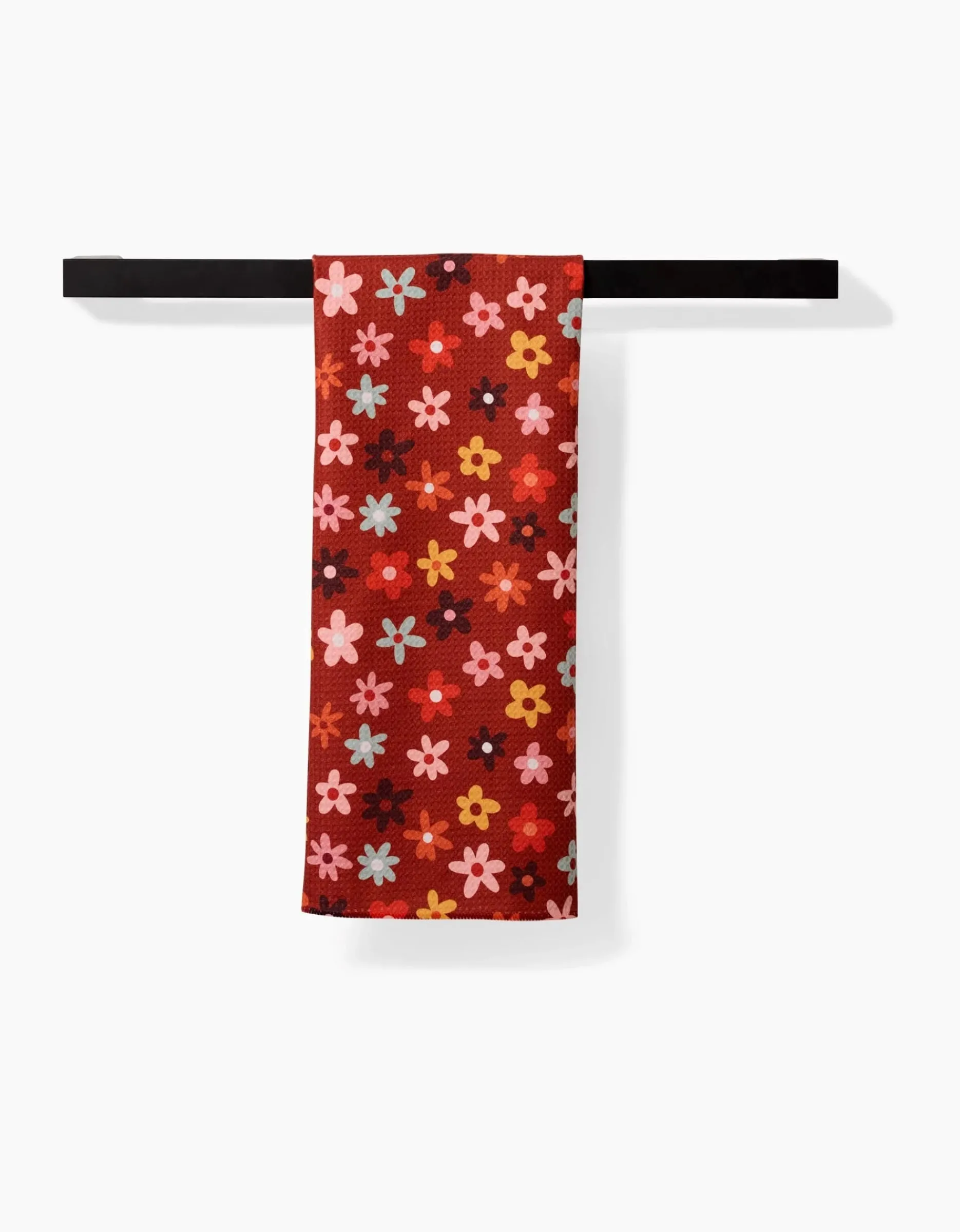 GEOMETRY Field Of Fall Daisies Tea Towel