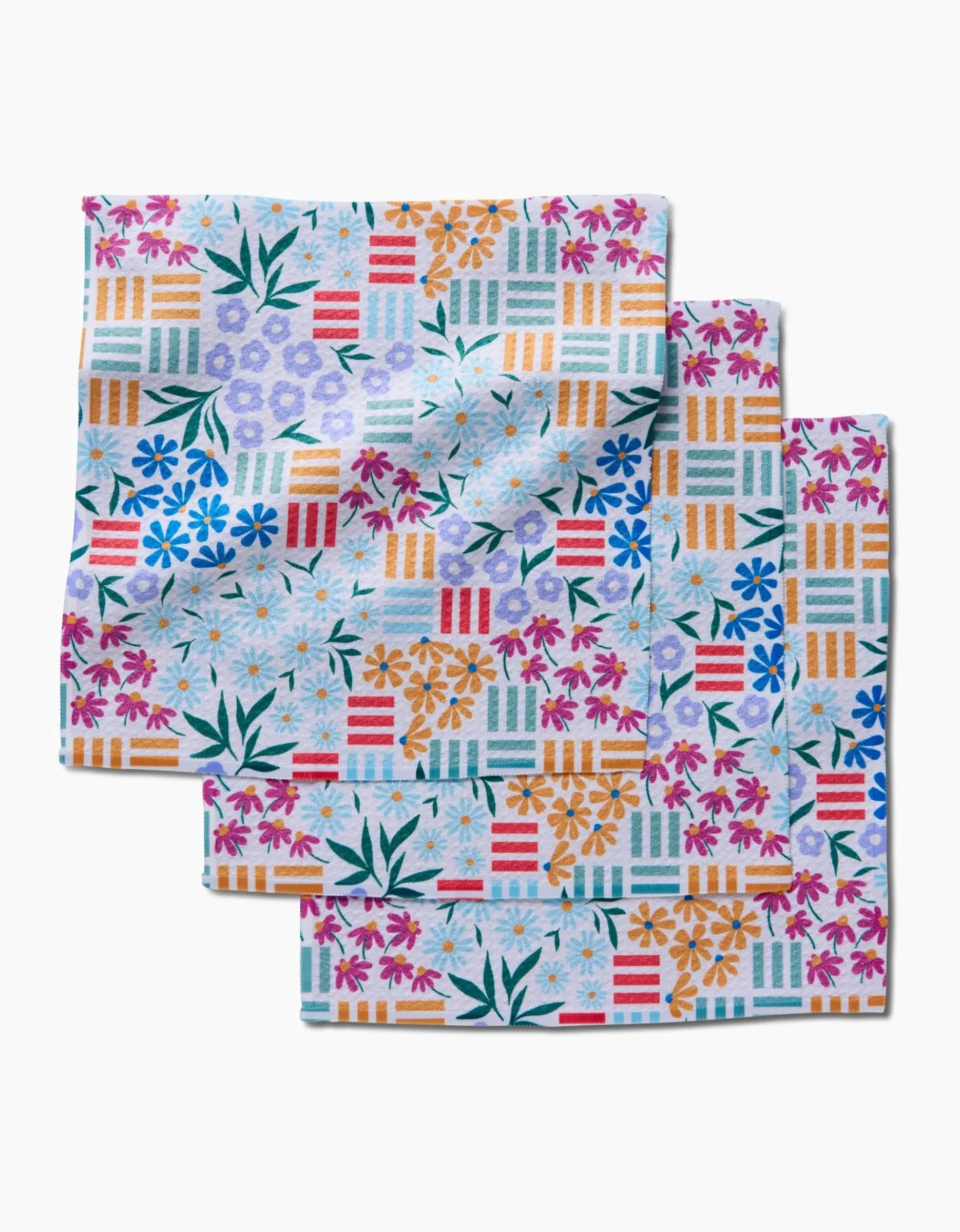 GEOMETRY Floral Garden Dishcloth Set