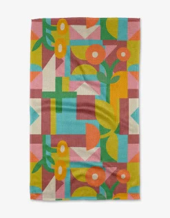GEOMETRY Floral Tea Towel